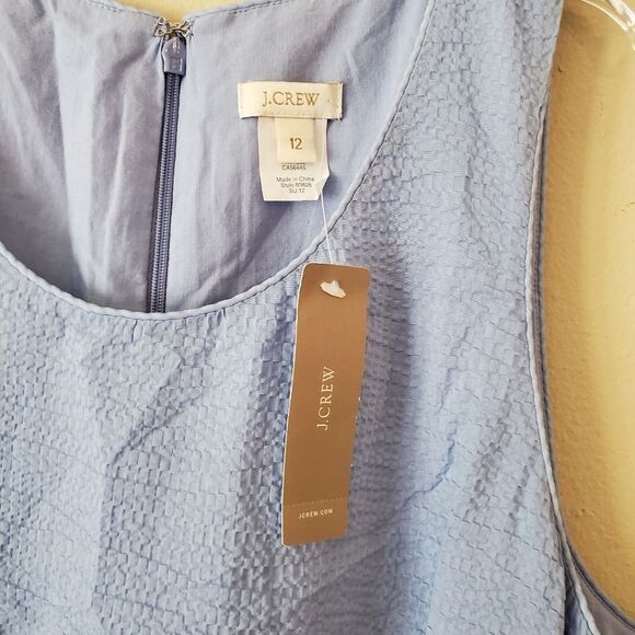 J. Crew Blue Scoop Neck Sleeveless Sundress - Picture 3 of 7